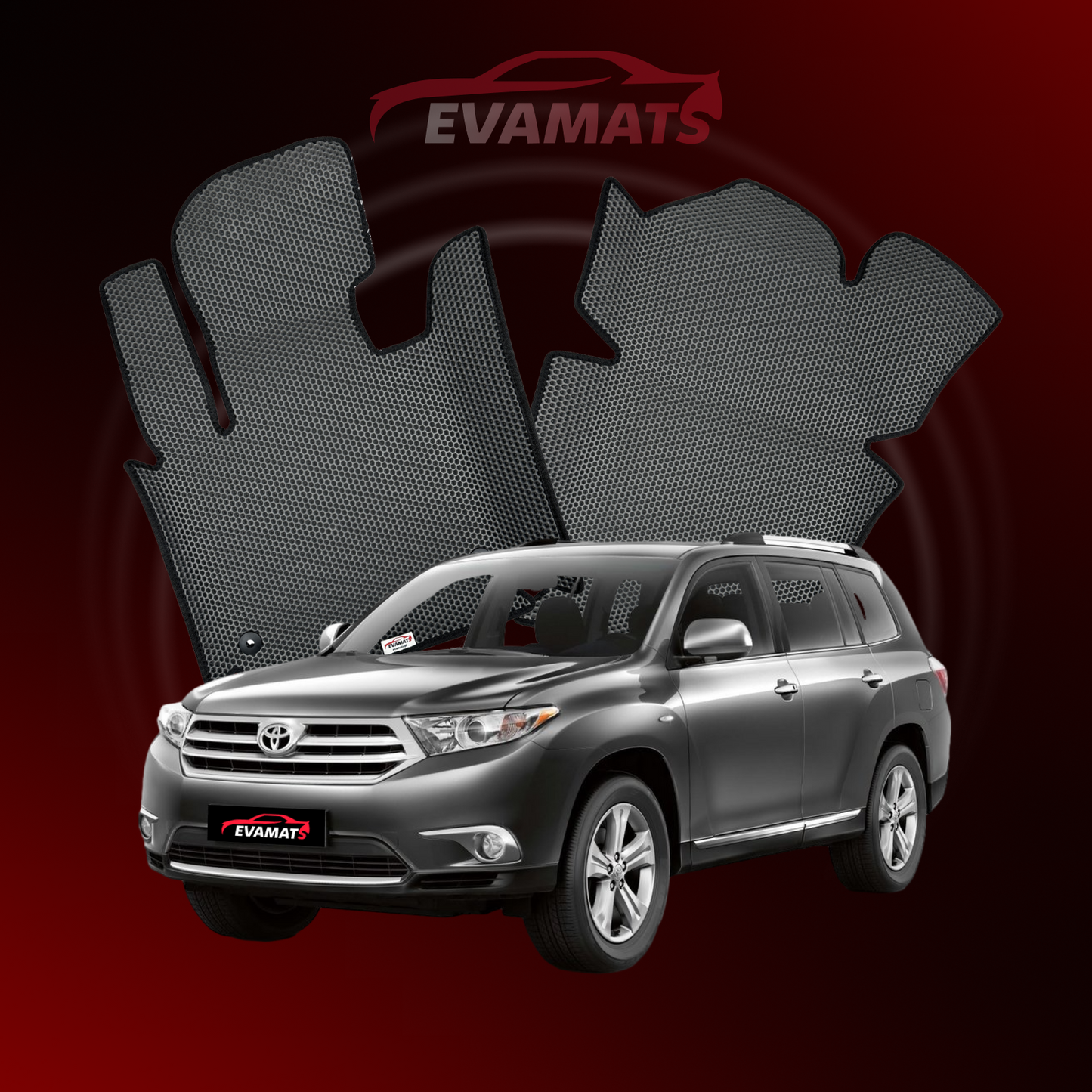 Car mats EVAMATS for Toyota Highlander 2 gen 2007-2013 year SUV 7 seater