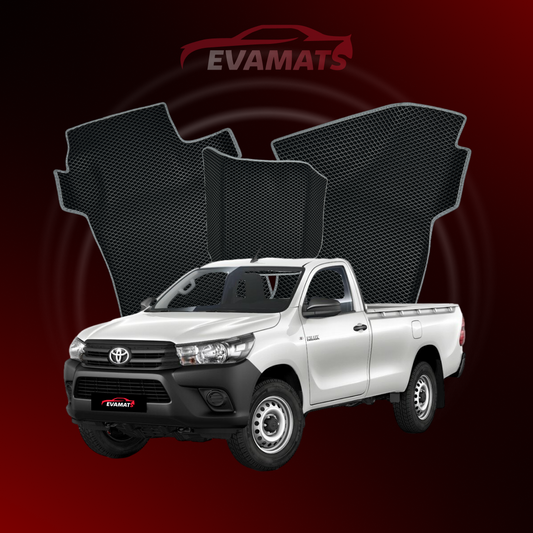 Alfombrillas de coche EVAMATS para Toyota Hilux 8ª generación año 2015-2025 PICK-UP cabina simple