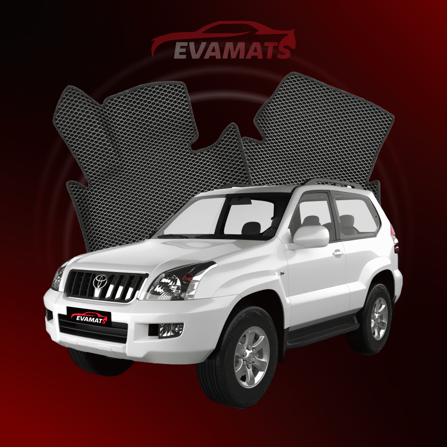 Fußmatten EVAMATS für Toyota Land Cruiser Prado J120 3. Generation 2002–2009, SUV, 3-türig