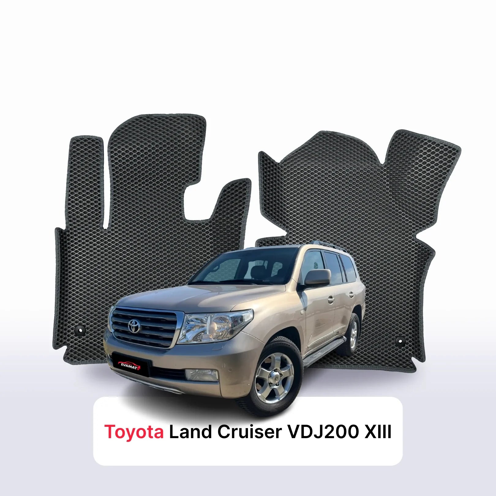 Car mats EVA for Toyota Land Cruiser VDJ200 13 gen 2007-2021 year SUV 5 door