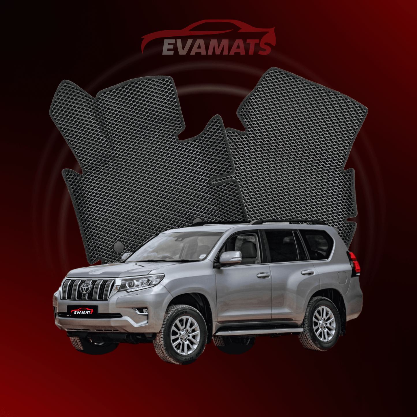 Car mats EVAMATS for Toyota Land Cruiser Prado 4 gen 2009-2025 year SUV 5 door