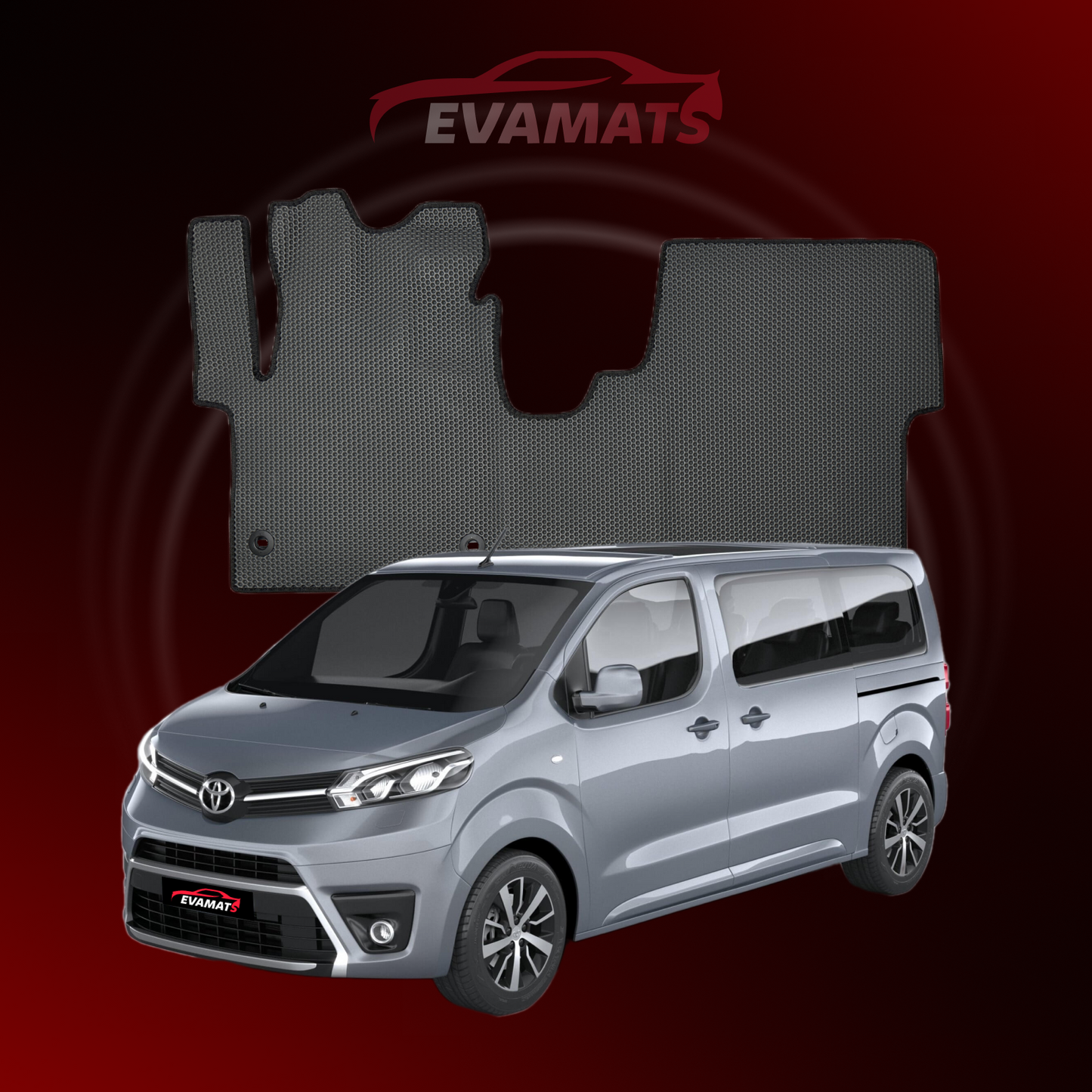 Car mats EVAMATS for Toyota ProAce Verso 2016-2023 year MINIVAN 8 seater