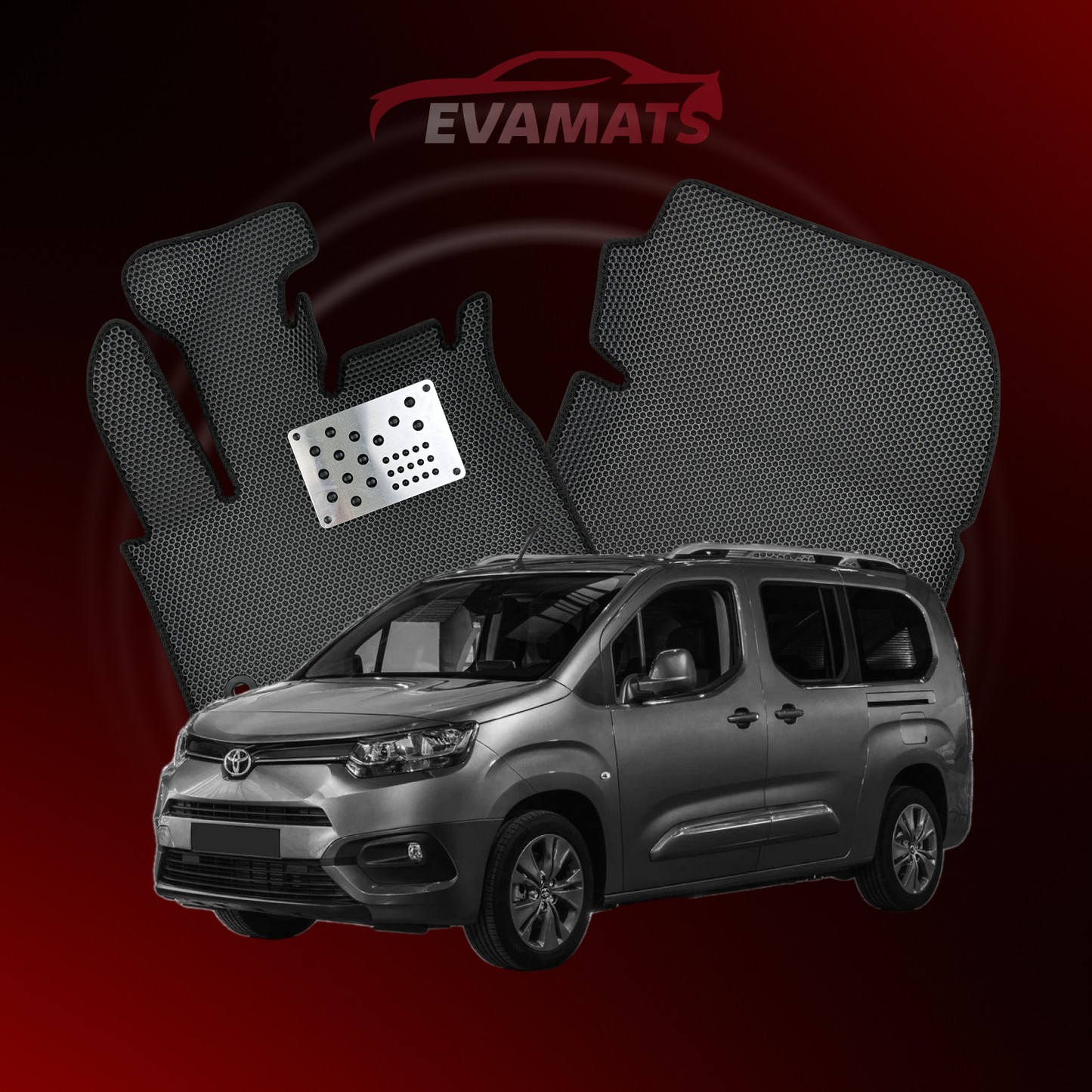 Car mats EVAMATS for Toyota ProAce City Verso 2019-2023 year LONG MINIVAN