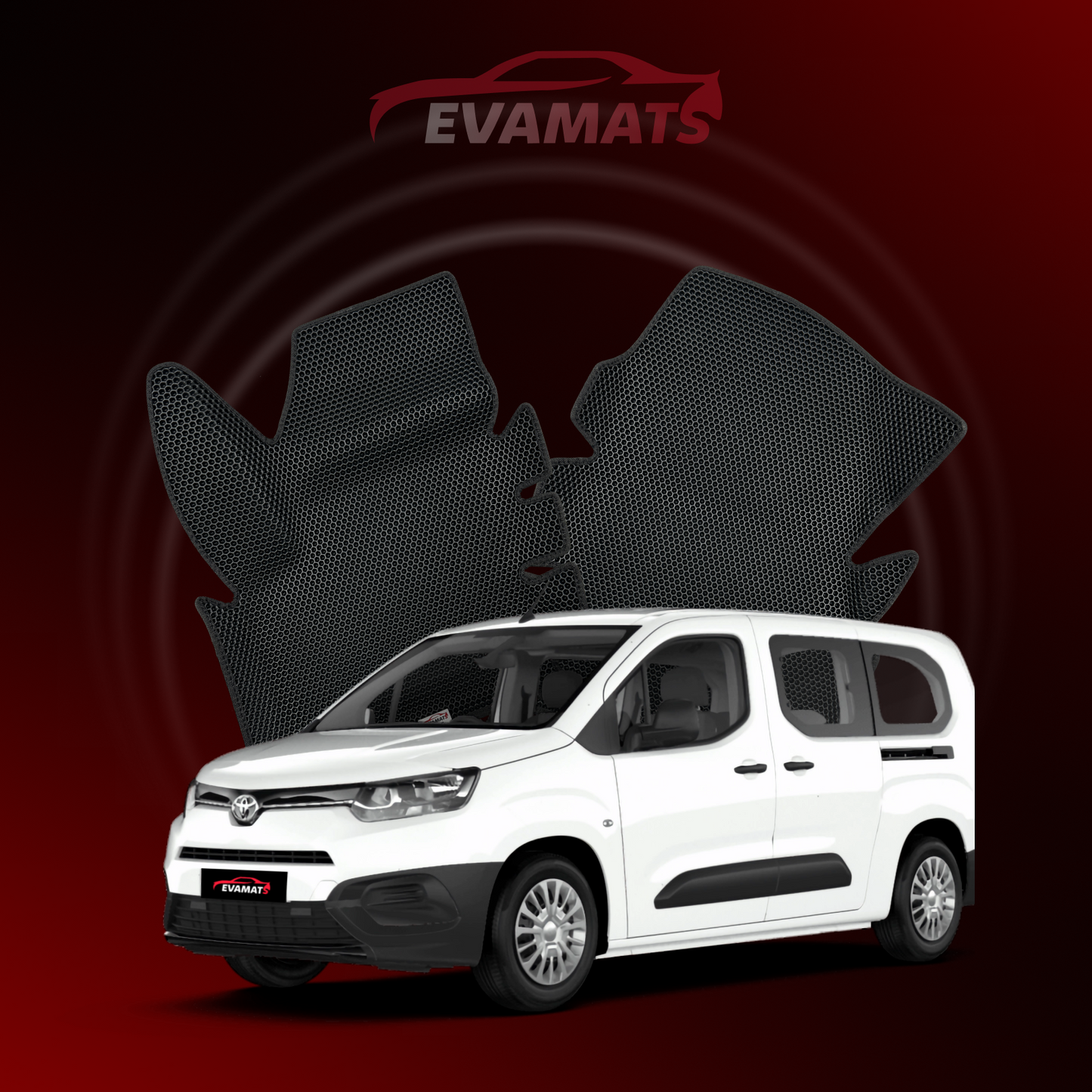 Tappetini per auto EVAMATS per Toyota ProAce City verso 2019-2025 anno VAN LONG