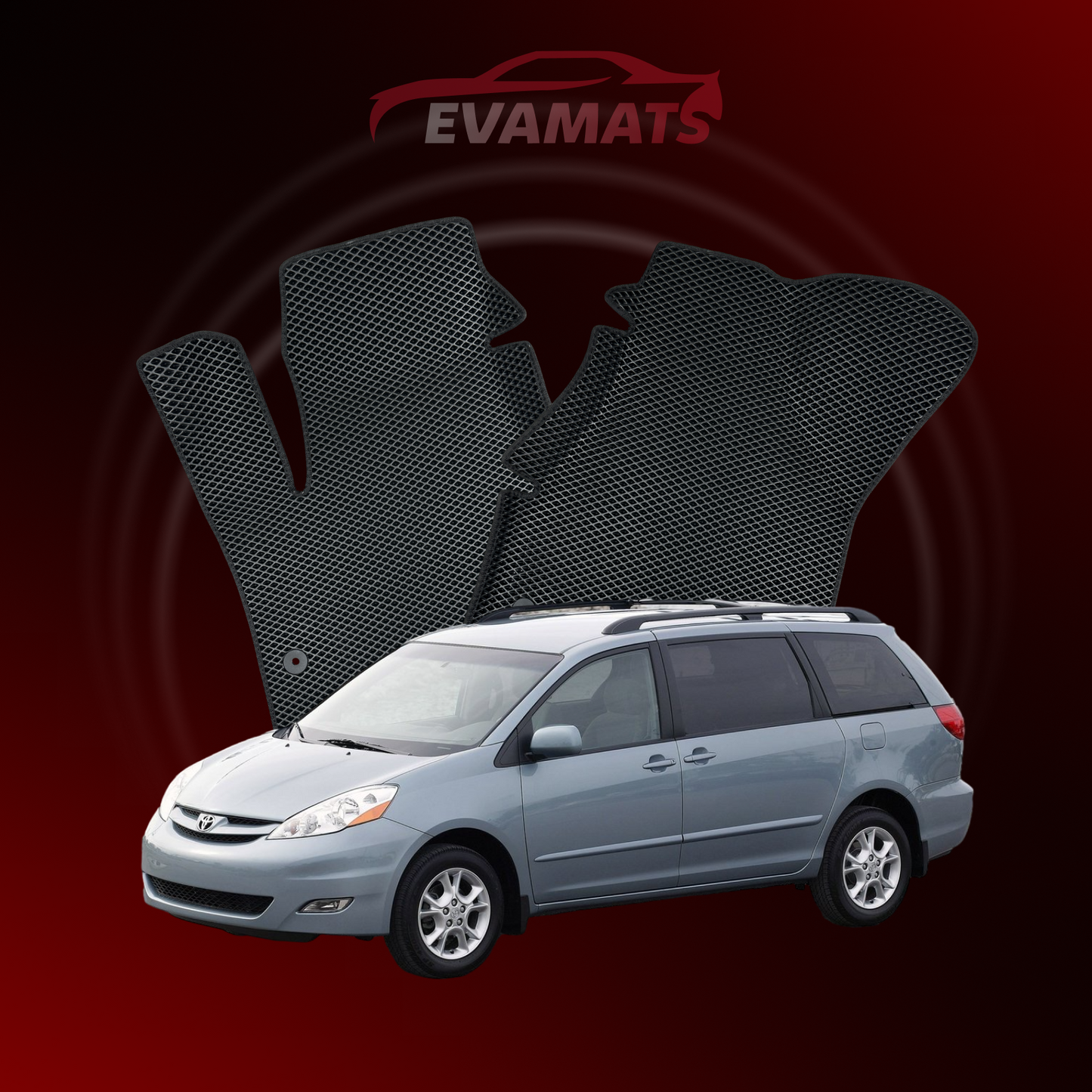 Car mats EVAMATS for Toyota Sienna 2 2003-2010 year MINIVAN