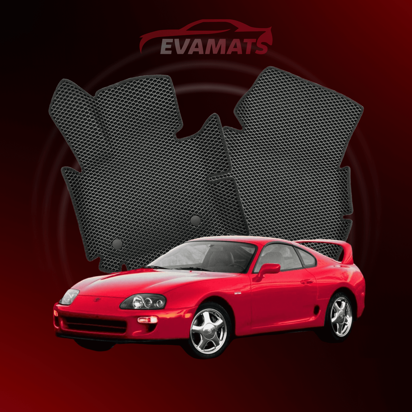 Car mats EVAMATS for Toyota Supra (A80) 4 gen 1993-2002 year COUPE