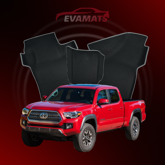 Car mats EVAMATS for Toyota Tacoma 3 gen 2015-2025 year LONG PICK-UP double cabin