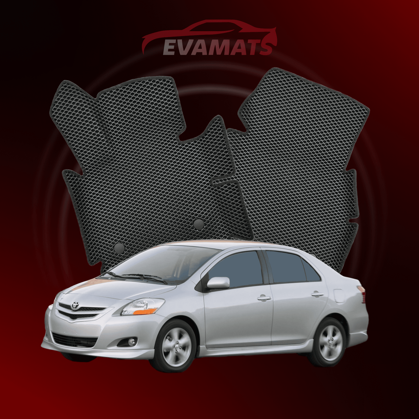 Car mats EVAMATS for Toyota Yaris 2 gen 2005-2012 year SEDAN