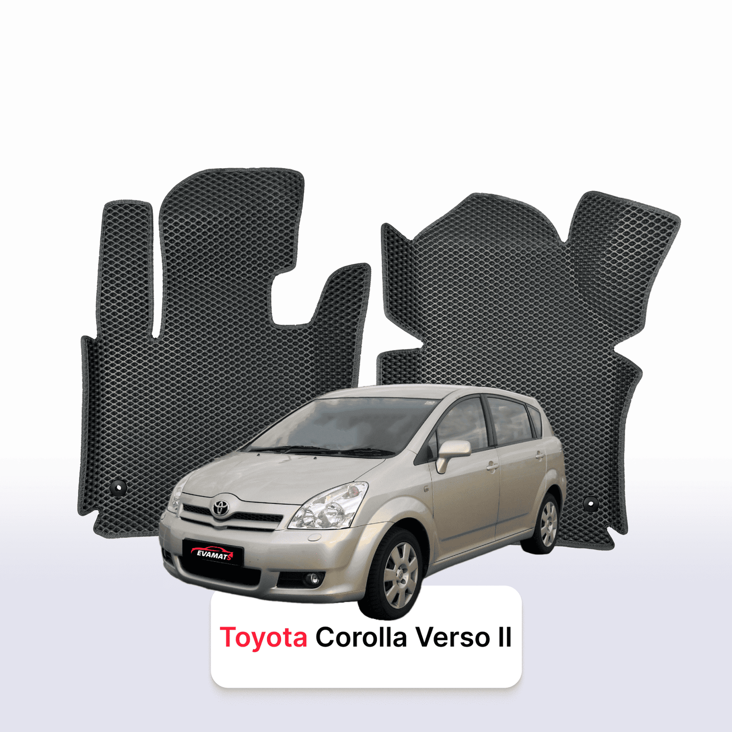 Car mats EVAMATS for Toyota Corolla Verso 2 gen 2004-2009 year MINIVAN 7 seater