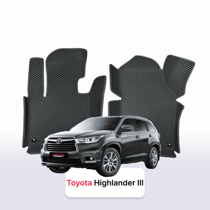 Car mats EVAMATS for Toyota Highlander 3 gen 2013-2019 year SUV 7 seater
