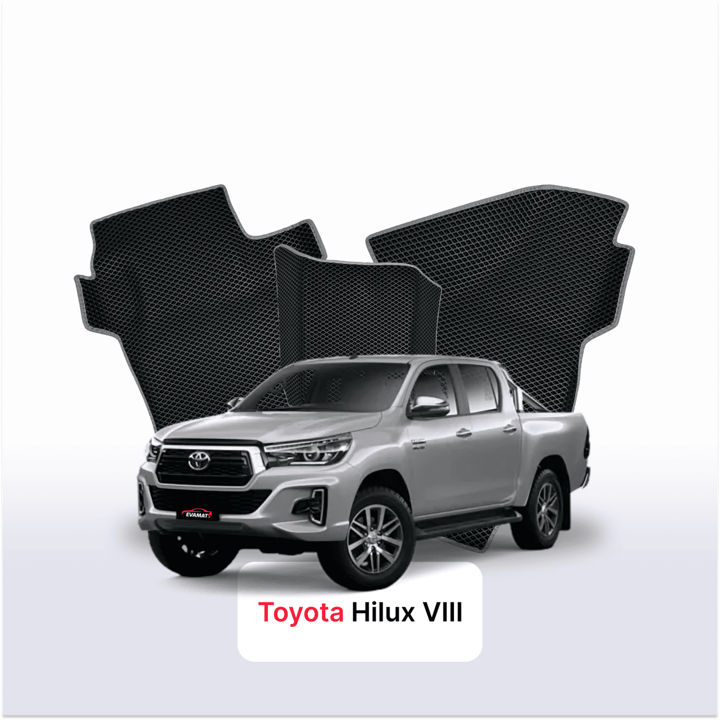 Car mats EVAMATS for Toyota Hilux 8 gen 2015-2025 year PICK-UP double cabin