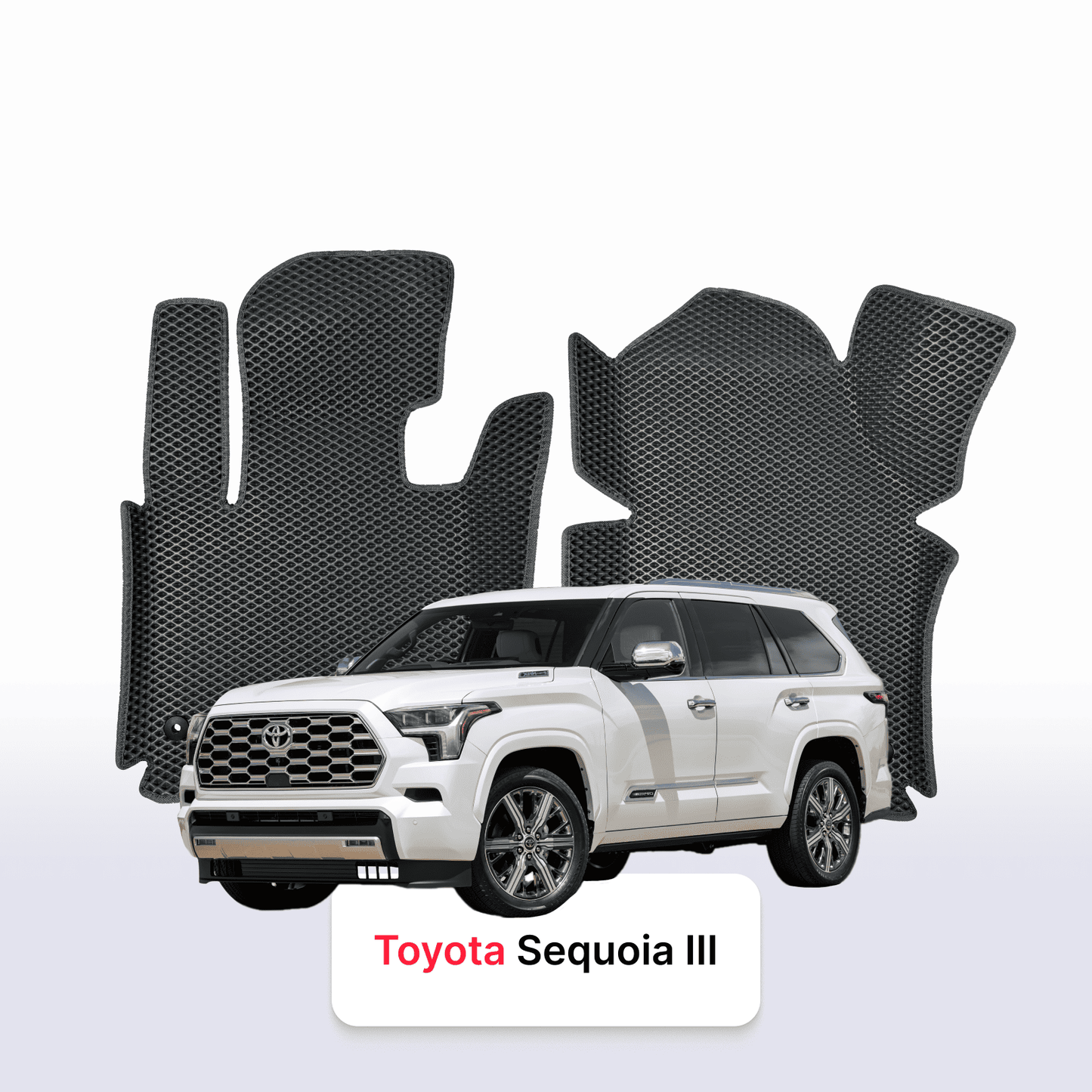 Car mats EVA for Toyota Sequoia 3 gen 2022-2024 year SUV
