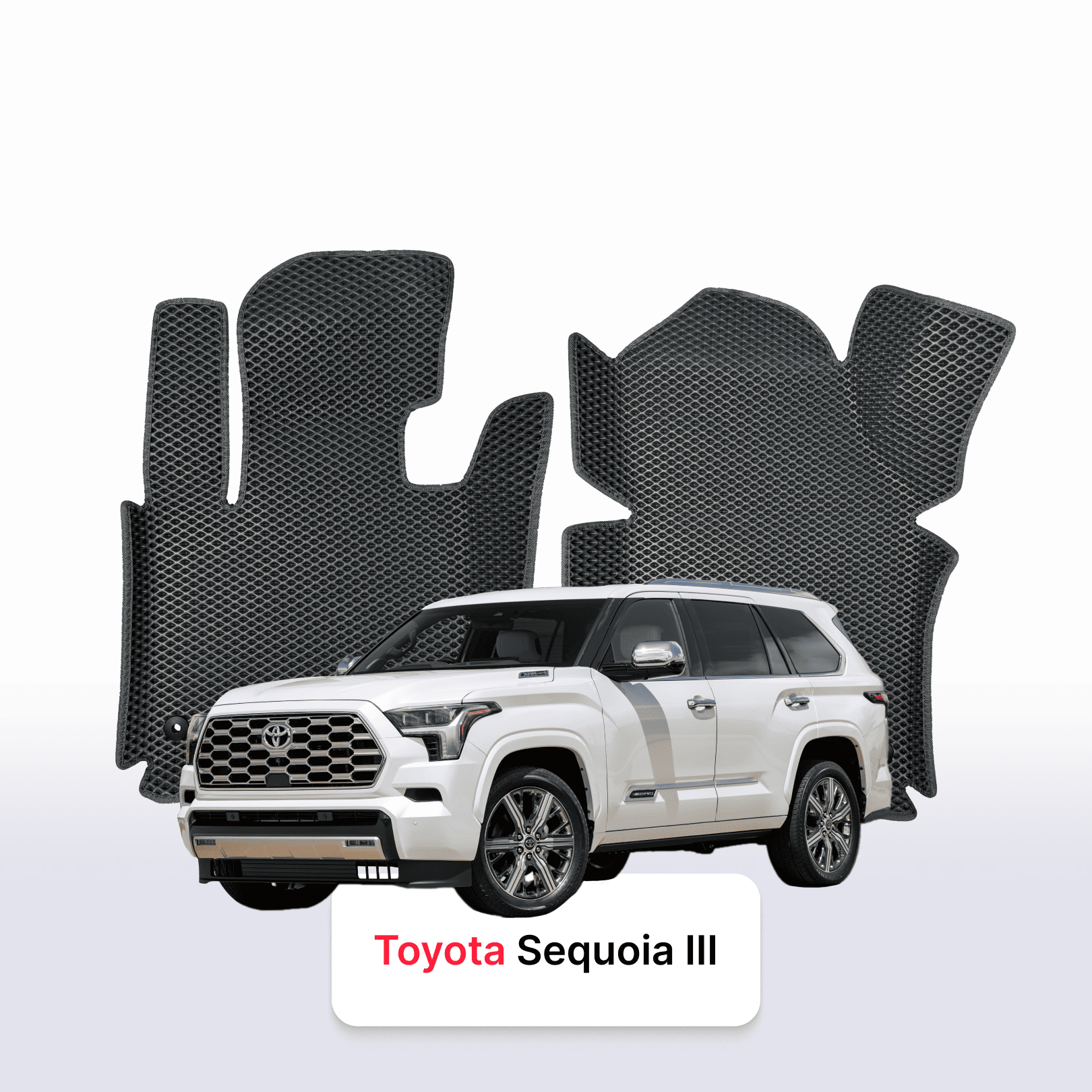 Car mats EVA for Toyota Sequoia 3 gen 2022-2024 year SUV