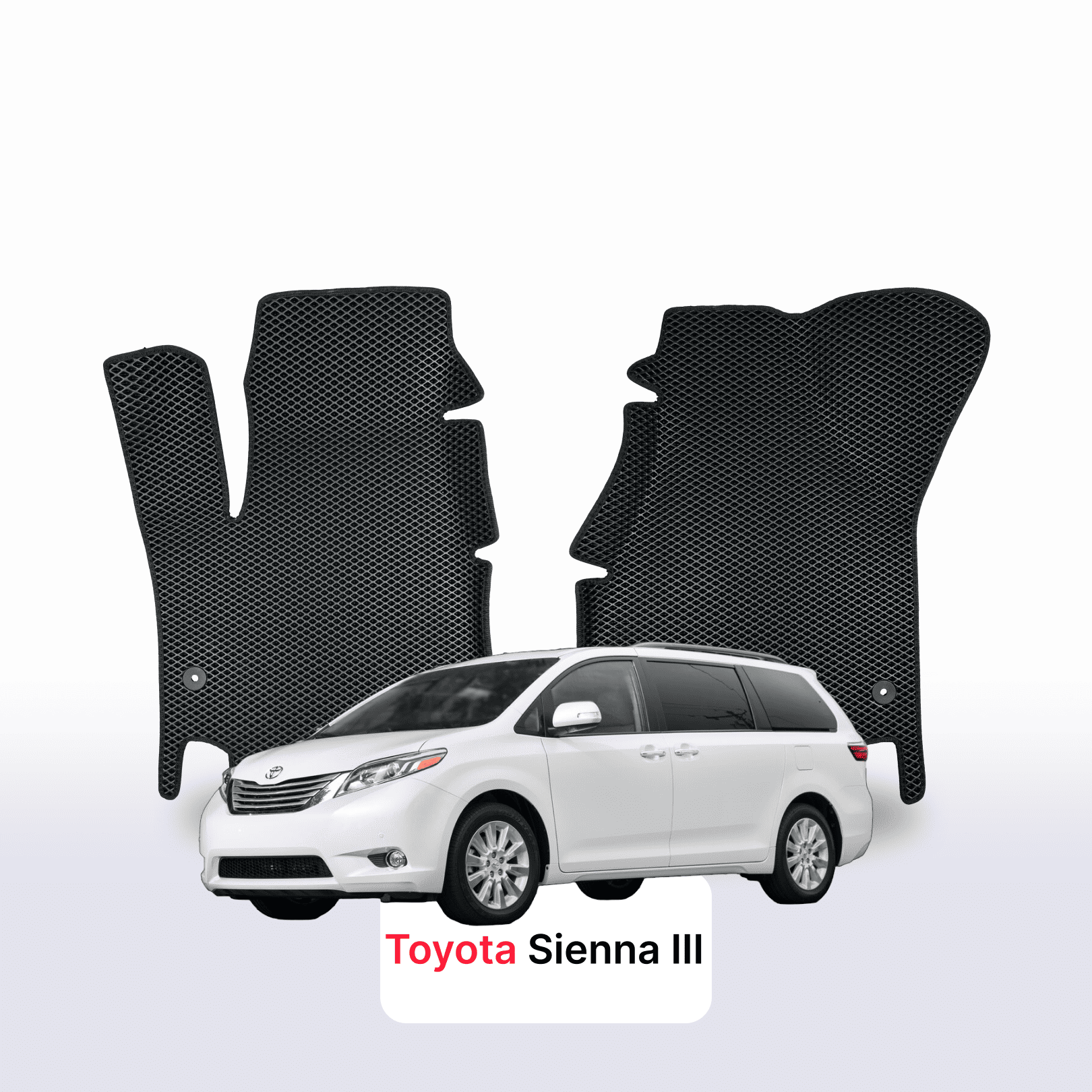 Car mats EVA for Toyota Sienna 3 gen 2010-2020 year MINIVAN