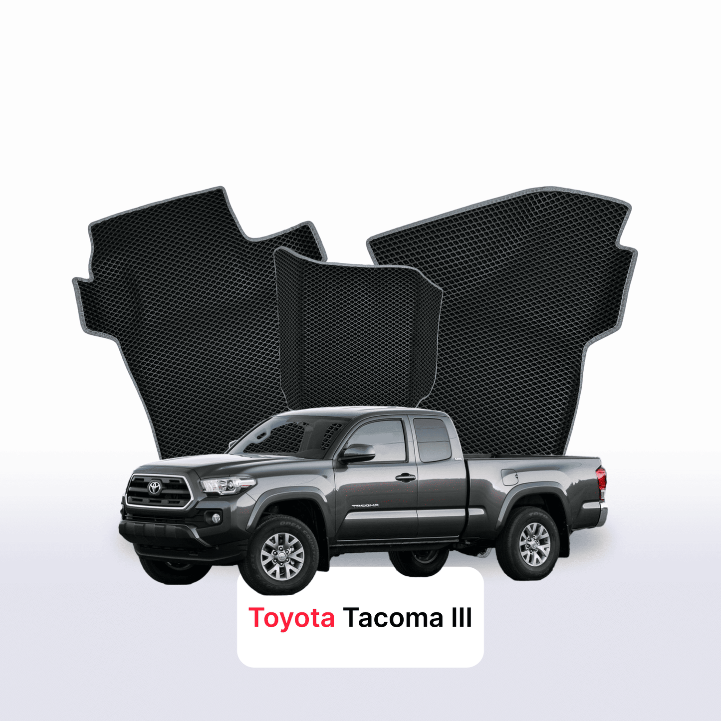 Car mats EVAMATS for Toyota Tacoma 3 gen 2015-2025 year PICK-UP one-and-half cabin