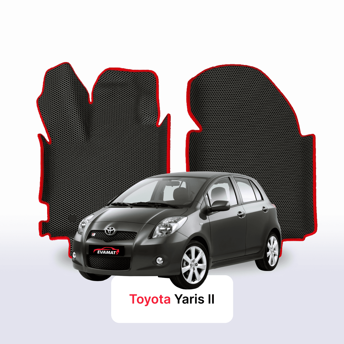 Car mats EVA for Toyota Yaris 2 gen 2005-2012 year HATCHBACK 5 door