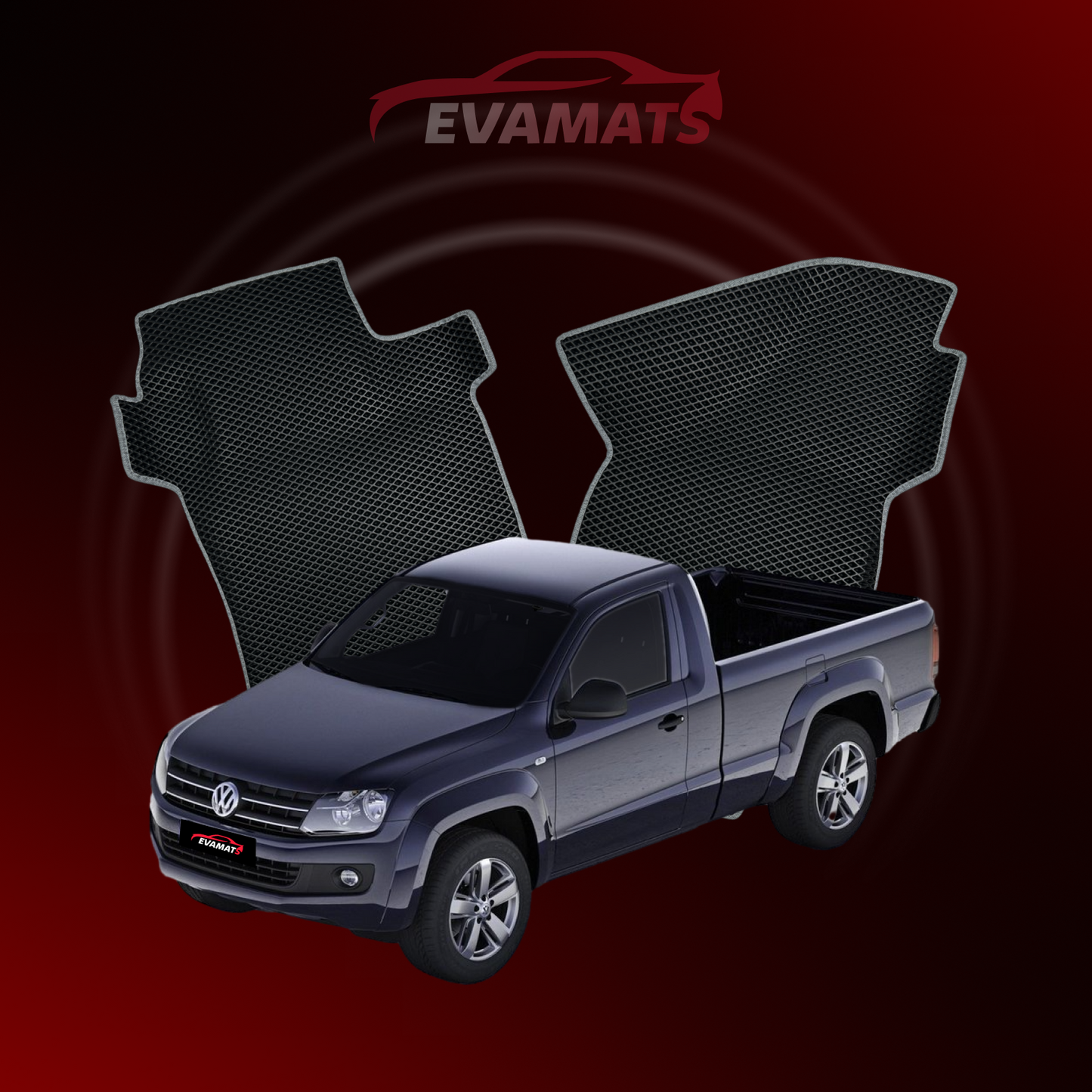 Car mats EVAMATS for Volkswagen Amarok I gen 2010-2016 year PICK-UP single cabin