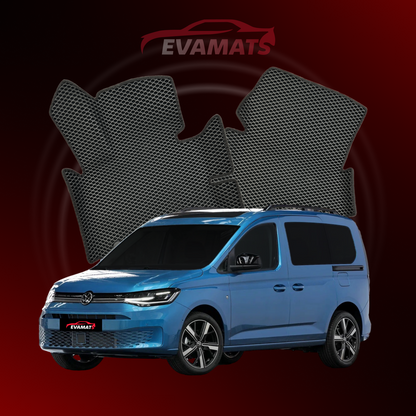 Car mats EVAMATS for Volkswagen Caddy IV gen 2020-2024 year MINIVAN 5 seater