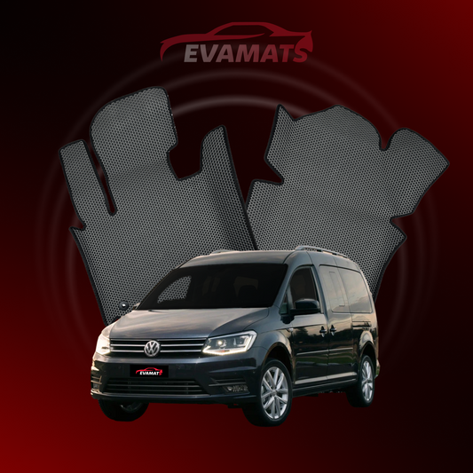 Car mats EVAMATS for Volkswagen Caddy Maxi III gen 2004-2020 year MINIVAN 7 seater