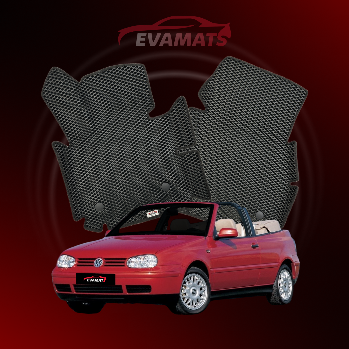 Autokoberce EVAMATS pre Volkswagen Golf(MK4) IV gen 1997-2006 rok CABRIO