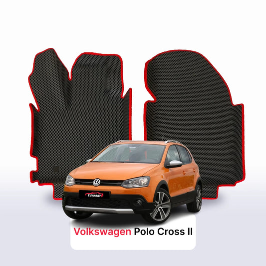 Car mats EVAMATS for Volkswagen Polo Cross II gen 2009-2017 year HATCHBACK 5 dzwi