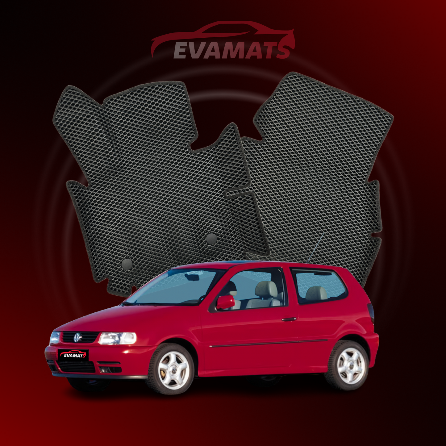 Alfombrillas de coche EVAMATS para Volkswagen Polo(MK3) III generación 1994-2009 año HATCHBACK 3 puertas