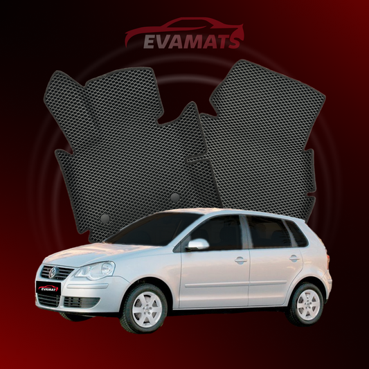 Alfombrillas de coche EVAMATS para Volkswagen Polo(MK4) IV generación año 2001-2009 HATCHBACK 5 puertas