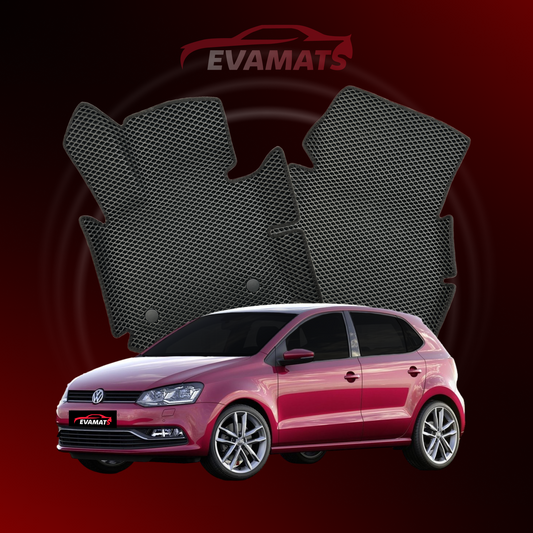 Alfombrillas de coche EVAMATS para Volkswagen Polo(MK5) V gen 2009-2017 año HATCHBACK 5 puertas