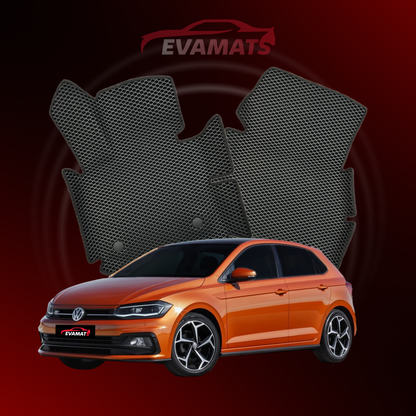 Alfombrillas de coche EVAMATS para Volkswagen Polo(MK6) VI generación 2017-2025 año HATCHBACK 5 puertas