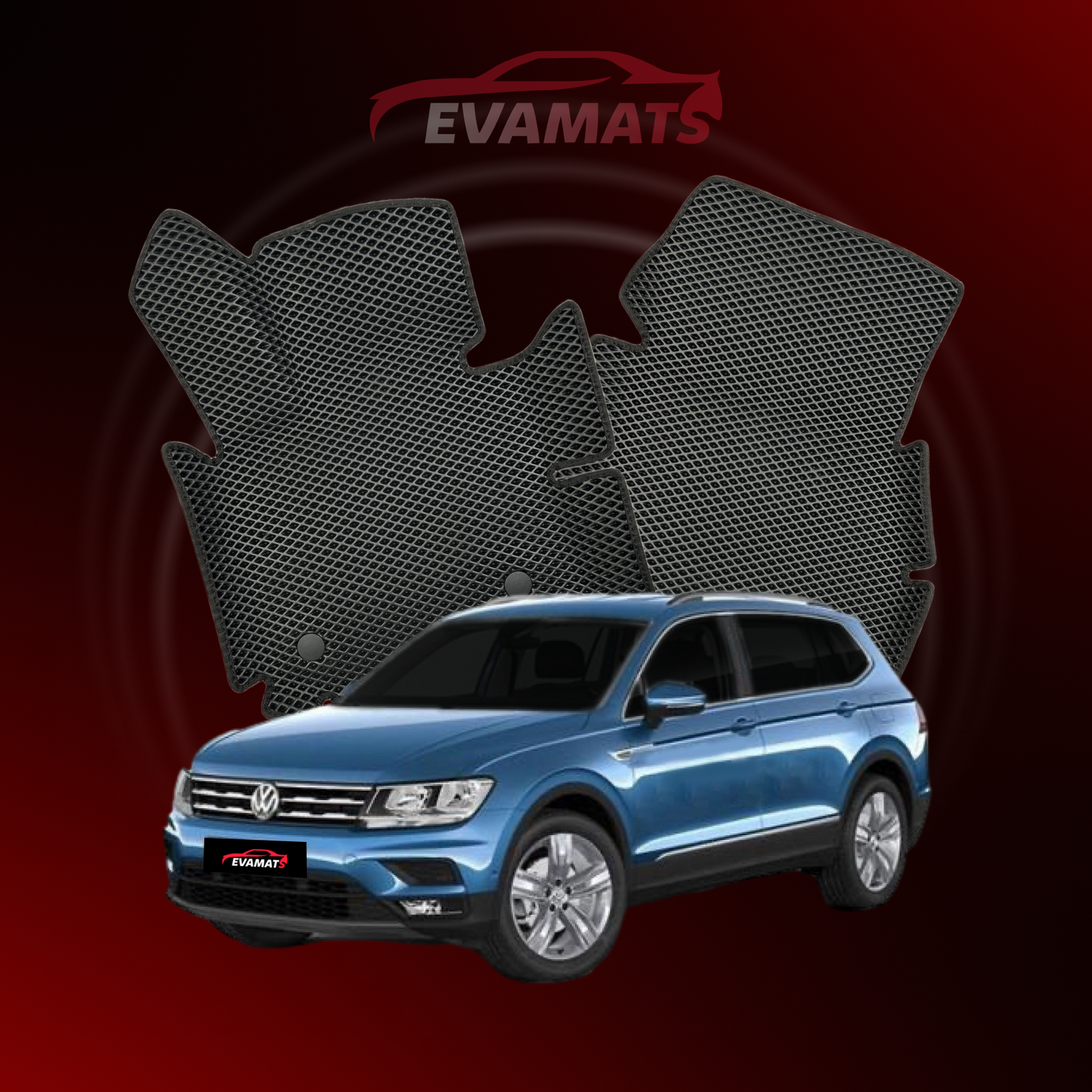 Car mats EVAMATS for Volkswagen Tiguan Allspace I gen 2017-2023 year SUV 5 seater