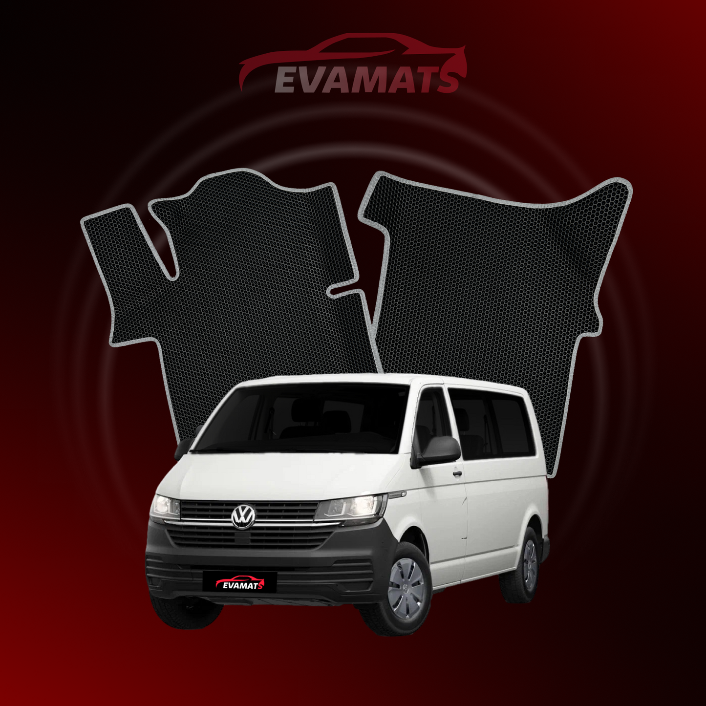 Car mats EVAMATS for Volkswagen Transporter Highline(T6) VI gen 2015-2024 year MINIVAN