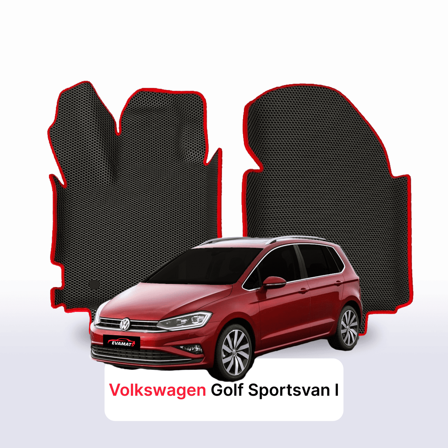 Car mats EVAMATS for Volkswagen Golf Sportsvan I gen 2014-2020 year MINIVAN