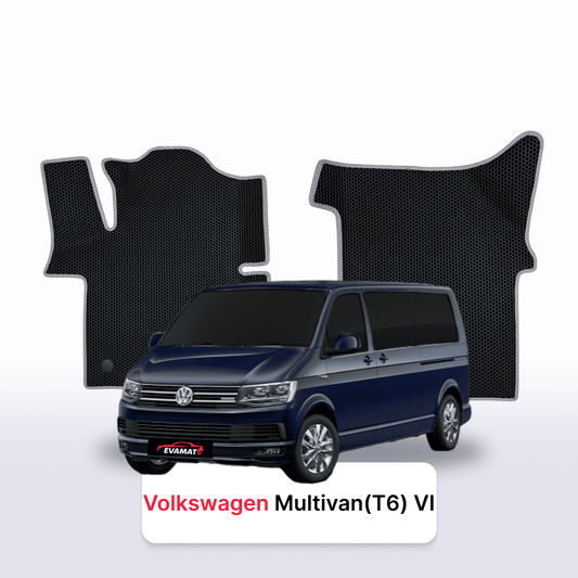 Car mats EVAMATS for Volkswagen Multivan(T6) VI gen 2015-2021 year MINIVAN