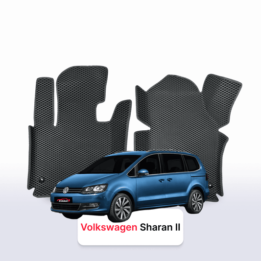 Car mats EVAMATS for Volkswagen Sharan II gen 2010-2022 year MINIVAN