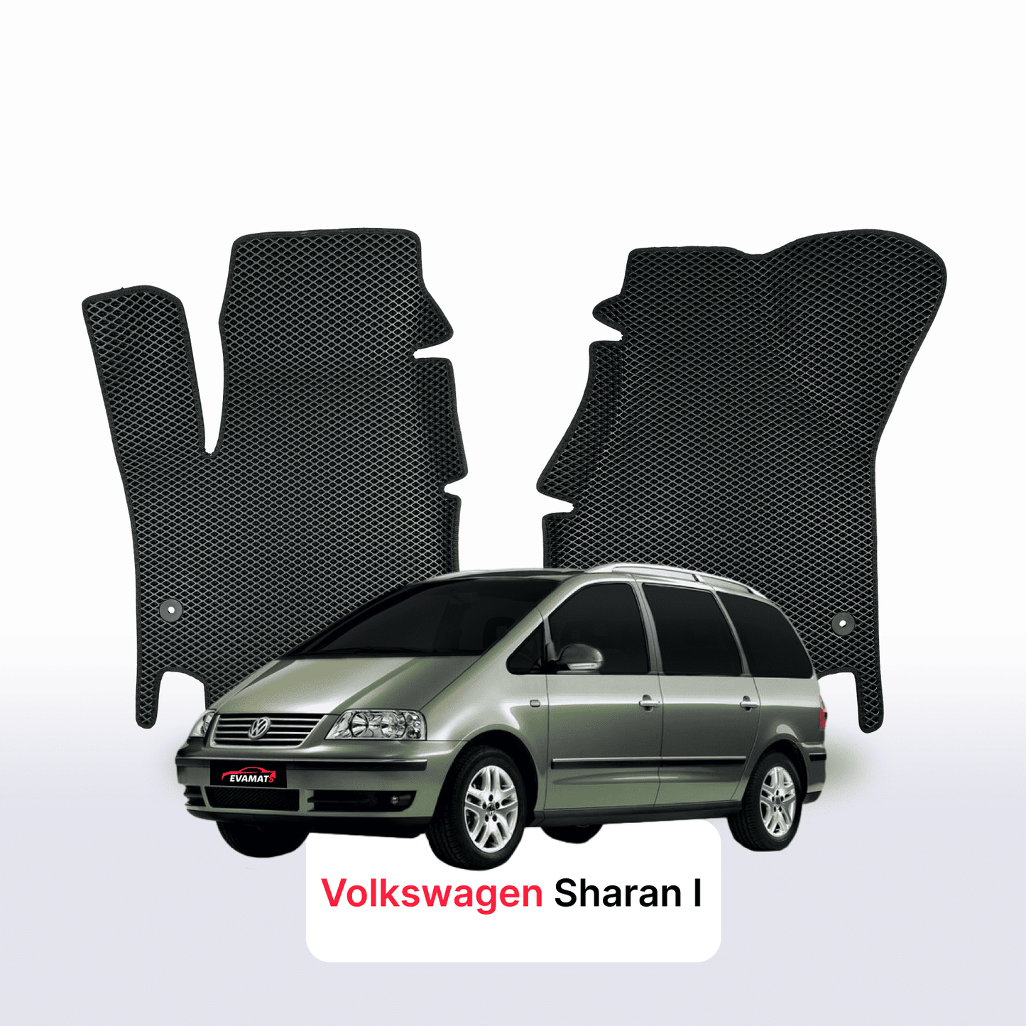 Car mats EVA for Volkswagen Sharan facelift I gen 2000-2010 year MINIVAN