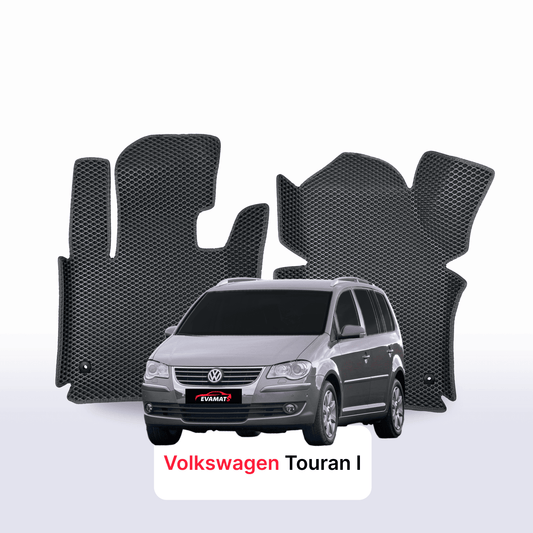 Car mats EVAMATS for Volkswagen Touran I gen 2003-2010 year MINIVAN 7 seater