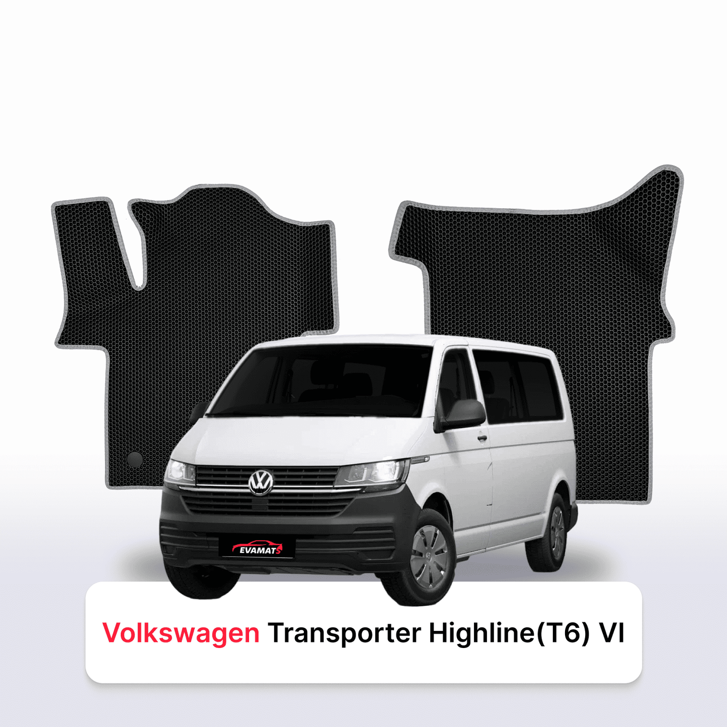 Car mats EVAMATS for Volkswagen Transporter Highline(T6) VI gen 2015-2024 year MINIVAN