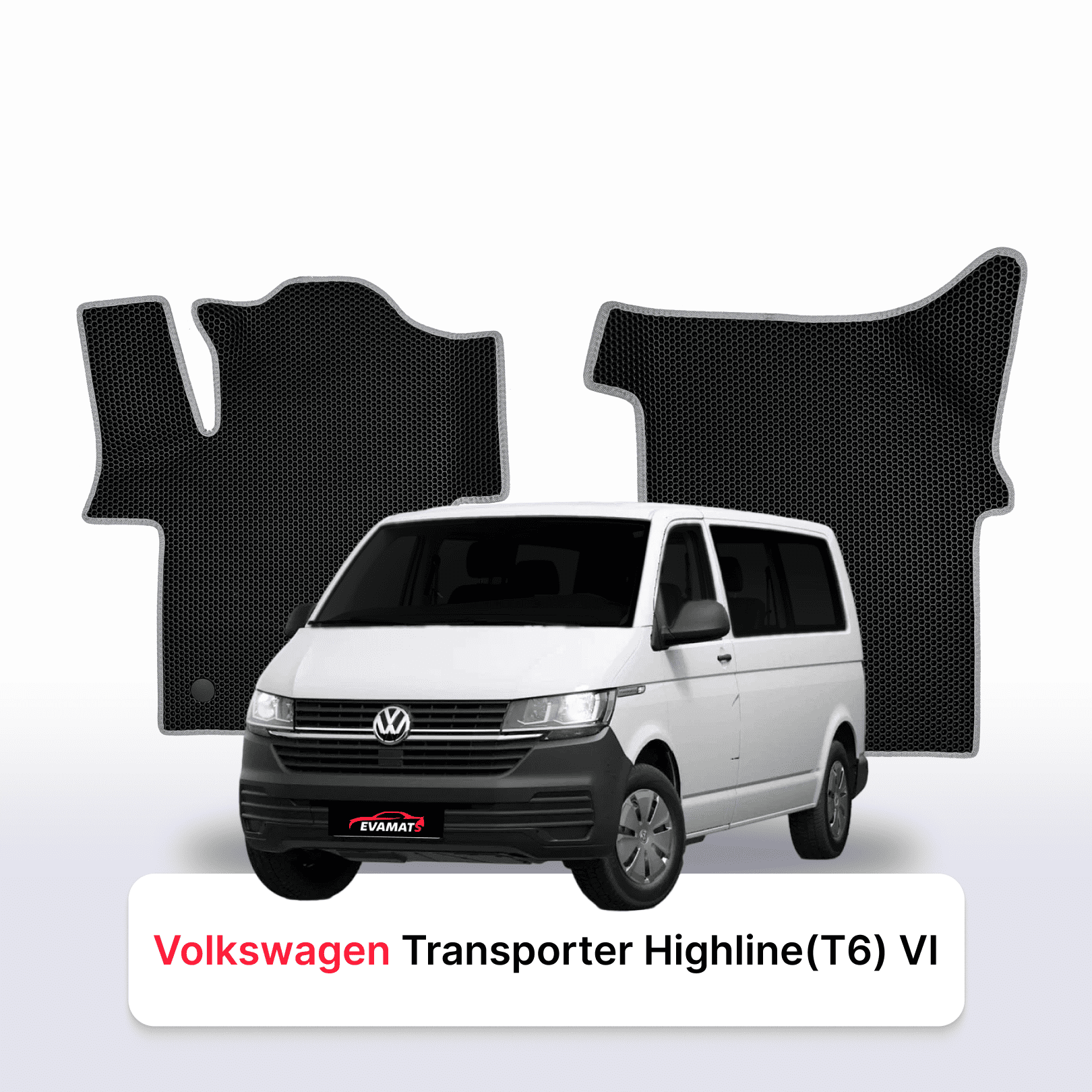 Car mats EVA for Volkswagen Transporter Highline(T6) VI gen 2015-2023 year MINIVAN