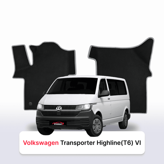 Car mats EVAMATS for Volkswagen Transporter Highline(T6) VI gen 2015-2023 year MINIVAN