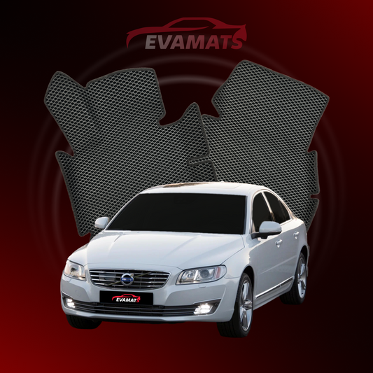 Car mats EVAMATS for Volvo S80 2 gen 2006-2016 year SEDAN