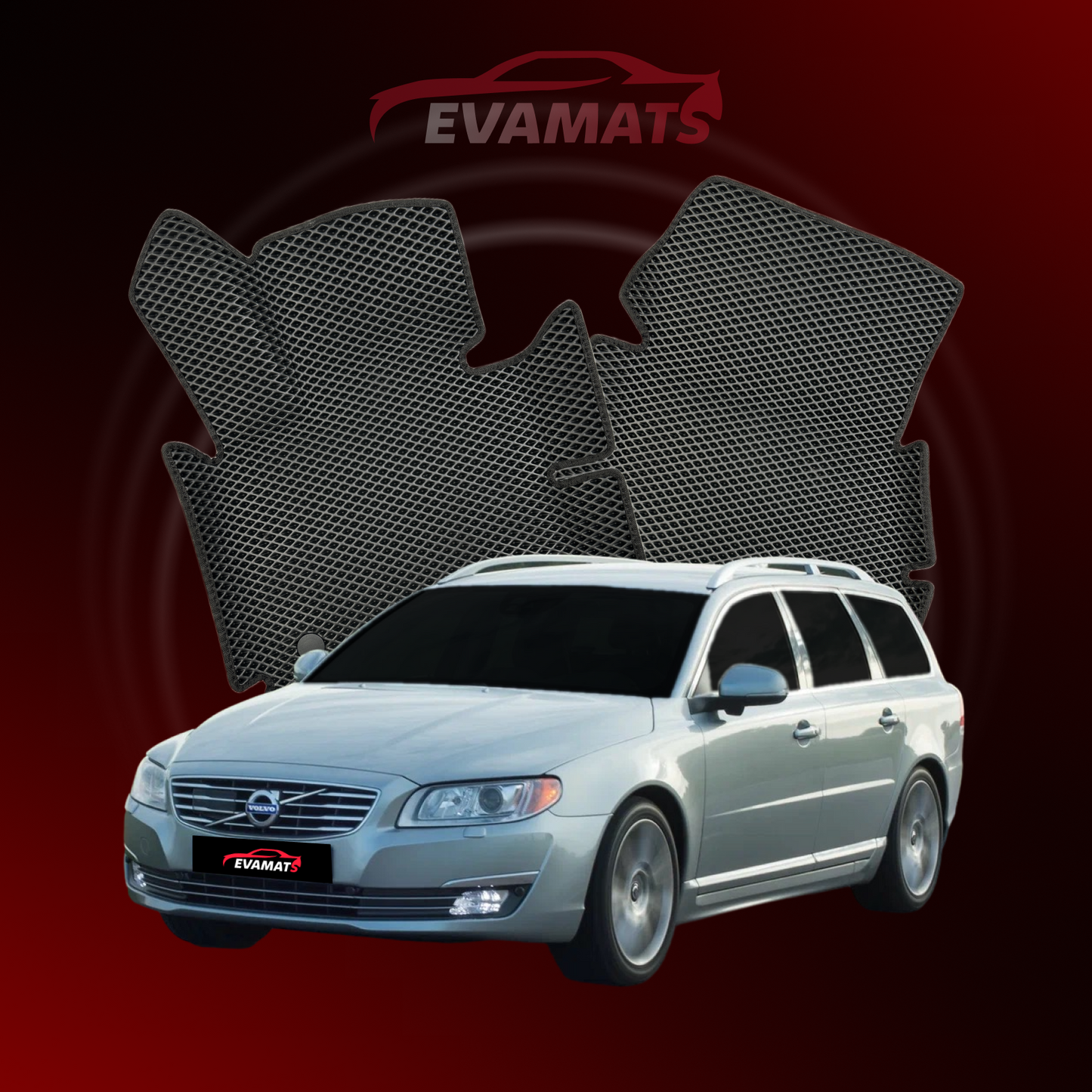 Car mats EVAMATS for Volvo V70 3 gen 2007-2016 year STATION WAGON