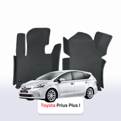 Car mats EVAMATS for Toyota Prius Plus 2011-2021 year MINIVAN 7 seater