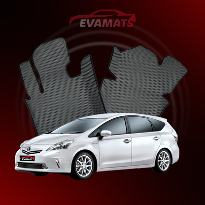 Car mats EVAMATS for Toyota Prius Plus 2011-2021 year MINIVAN 7 seater