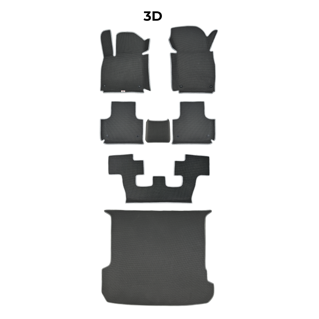 Car mats EVAMATS for Audi Q7(4M) 2 gen 2015-2025 year SUV 7 seater
