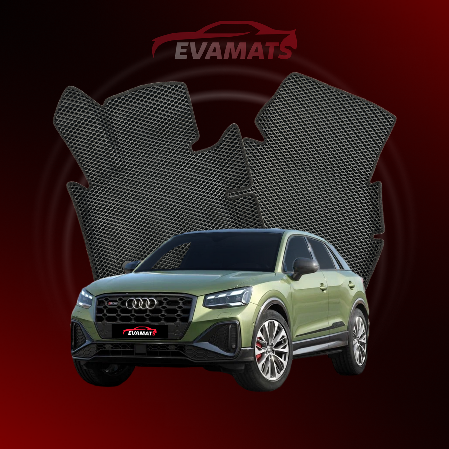 Tappetini per auto EVAMATS per Audi SQ2 1 generazione 2018-2025 anno SUV