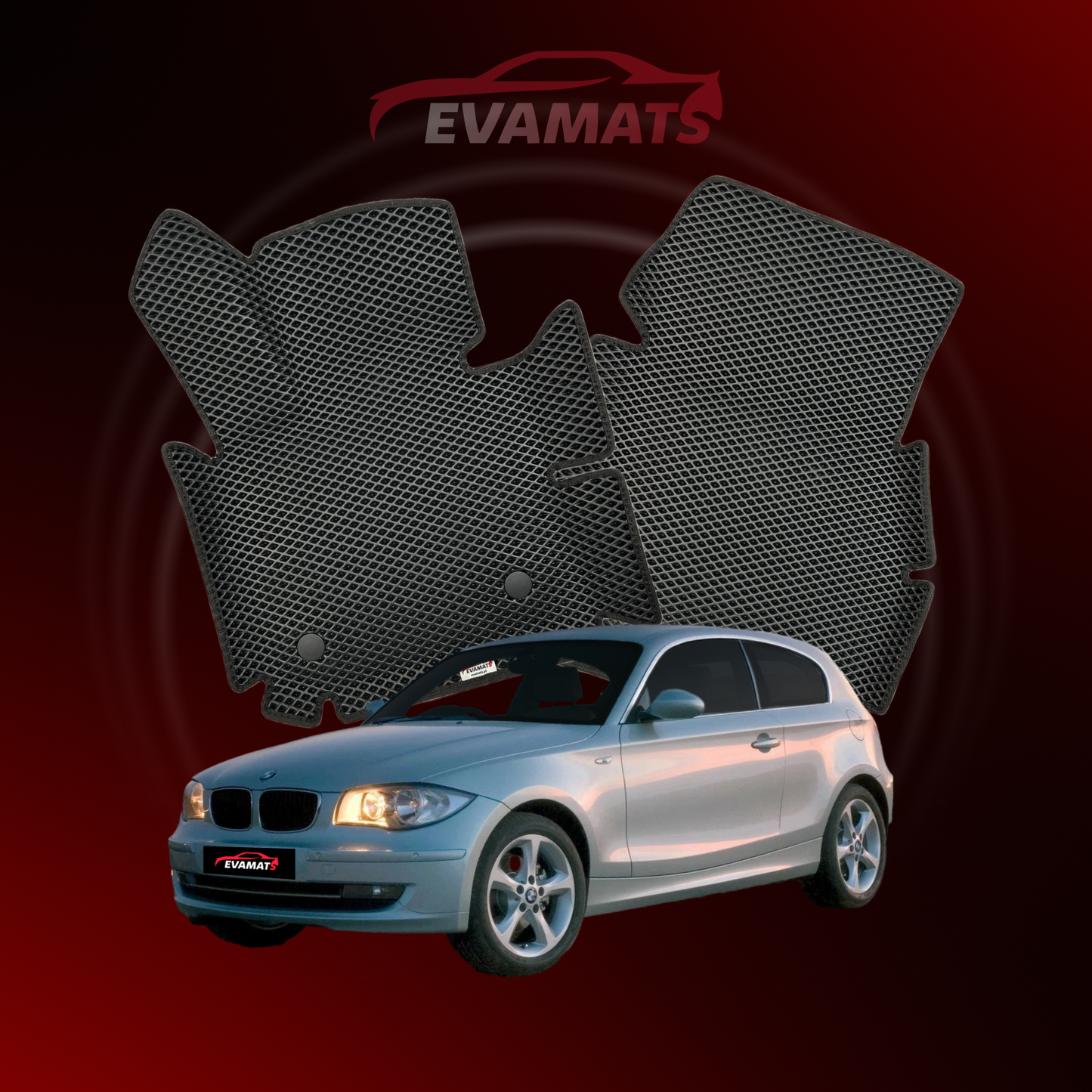 Alfombrillas de coche EVAMATS para BMW 1(E81) 1ª generación año 2004-2011 HATCHBACK 3 puertas