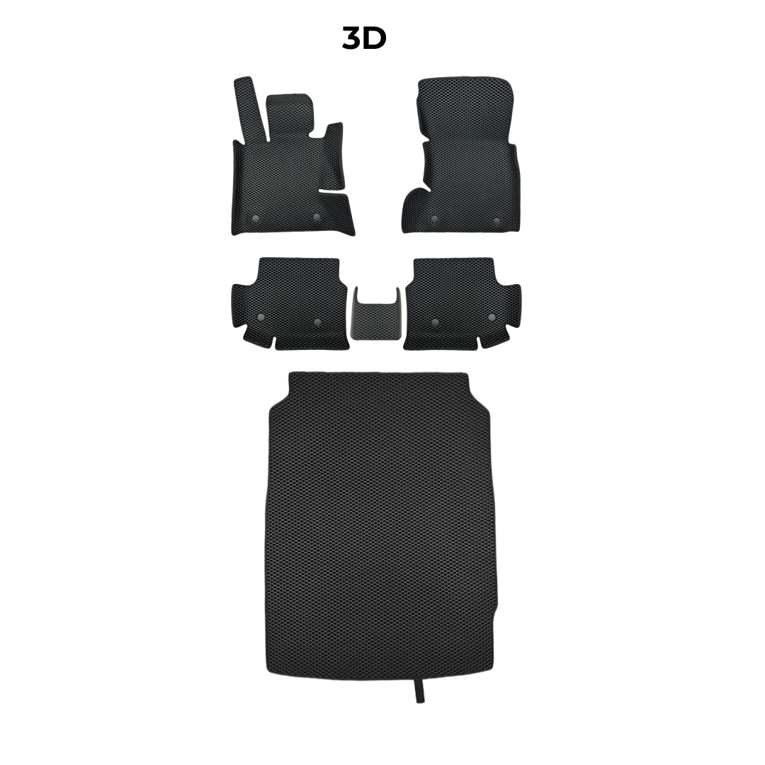 Car mats EVAMATS for BMW 5 (F10) 6 gen 2009-2017 year SEDAN LONG