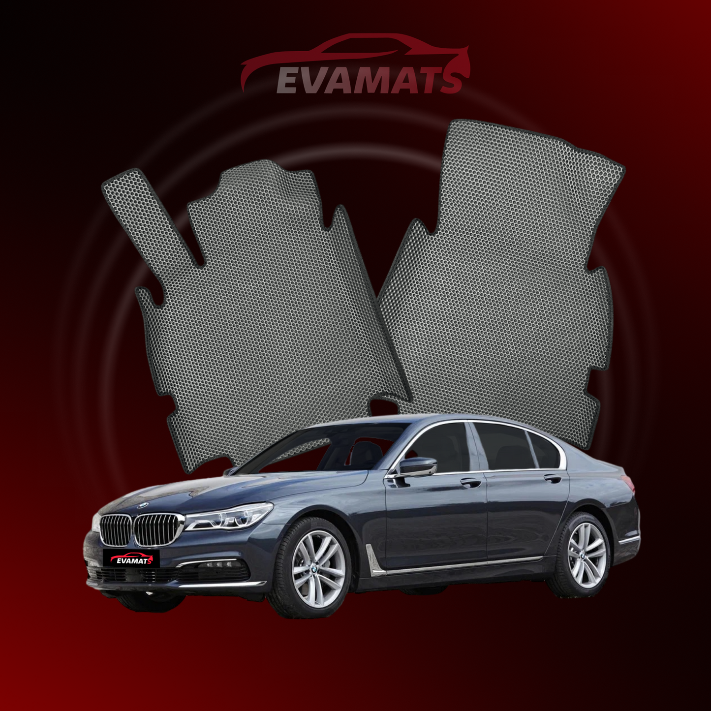 Car mats EVAMATS for BMW 7 (G11) 6 gen 2015-2022 year SEDAN