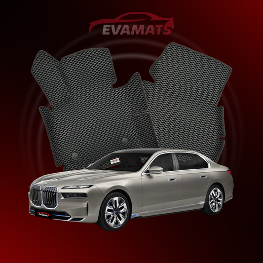 Car mats EVAMATS for BMW 7 (G70) 7 gen 2022-2025 year SEDAN