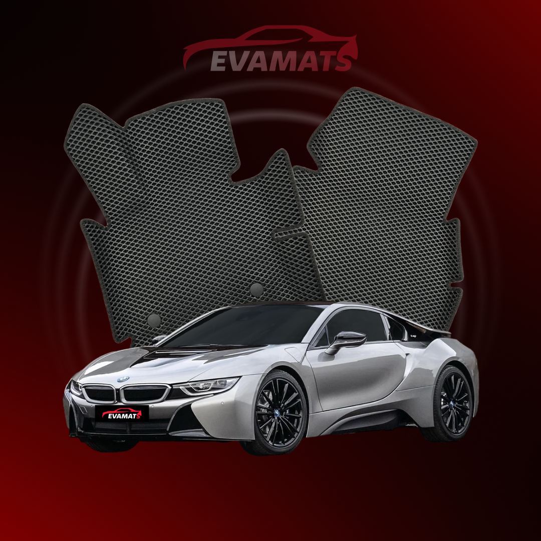 Tappetini per auto EVAMATS per BMW i8 1 generazione 2014-2020 anno HYBRID COUPE